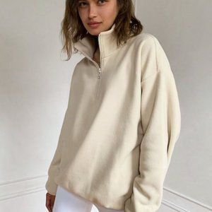 Aritzia Tna Polar 1/4 Zip Sweater